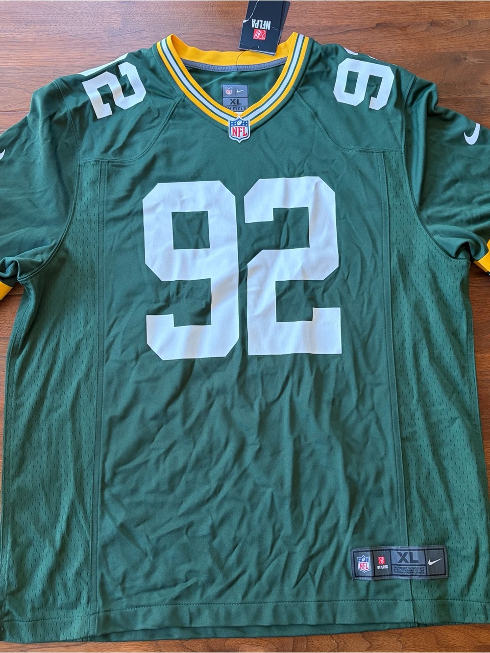 NFL Nike Green and White #92 Team Jersey Packers Reggie White